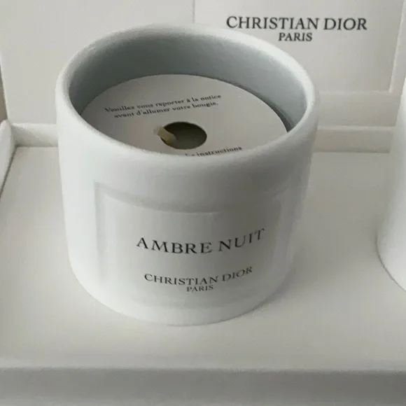 Dior White Candle Set - Ambre Nuit & Jardin d'Orangers - Picture 2 of 3